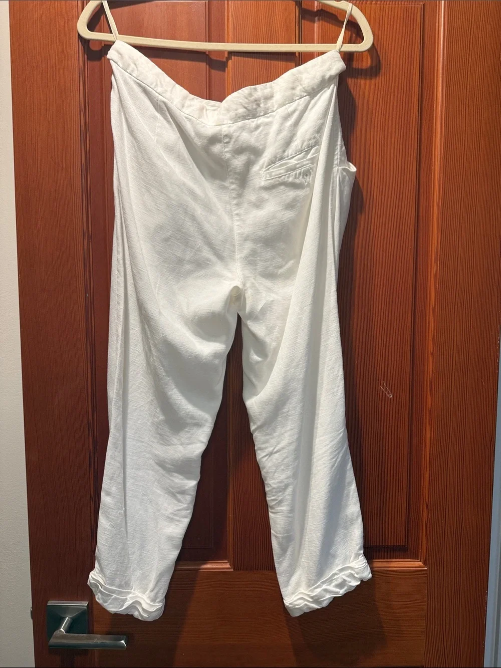 Wilfred White Tie-Waist Linen-Blend Pants size 4